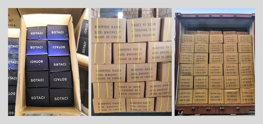 Galvanized Smooth Shank Roofing Nails packages