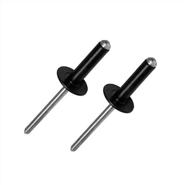 Rivetto pop flangia grande in alluminio nero
